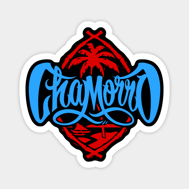 Chamorro Red Blue Magnet by THE LOCAL FABRIC