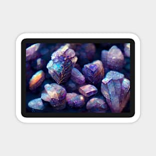 Purple Crystals Magnet