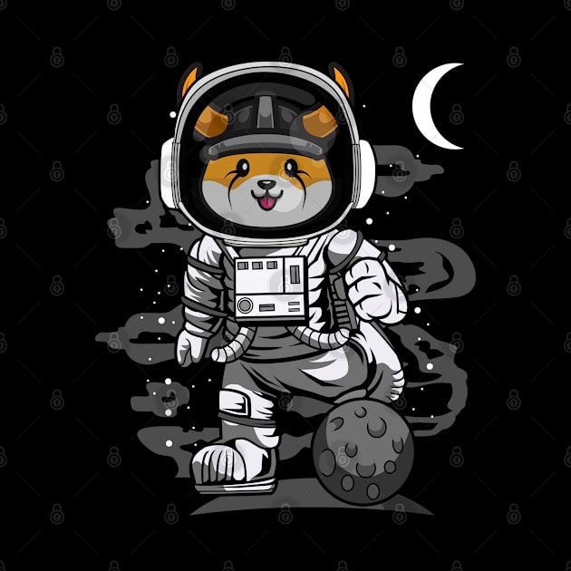 Astronaut Floki Inu Coin  Floki Army To The Moon Crypto Token Cryptocurrency Wallet Birthday Gift For Men Women Kids by Thingking About