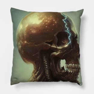 Skull in profile view Pillow