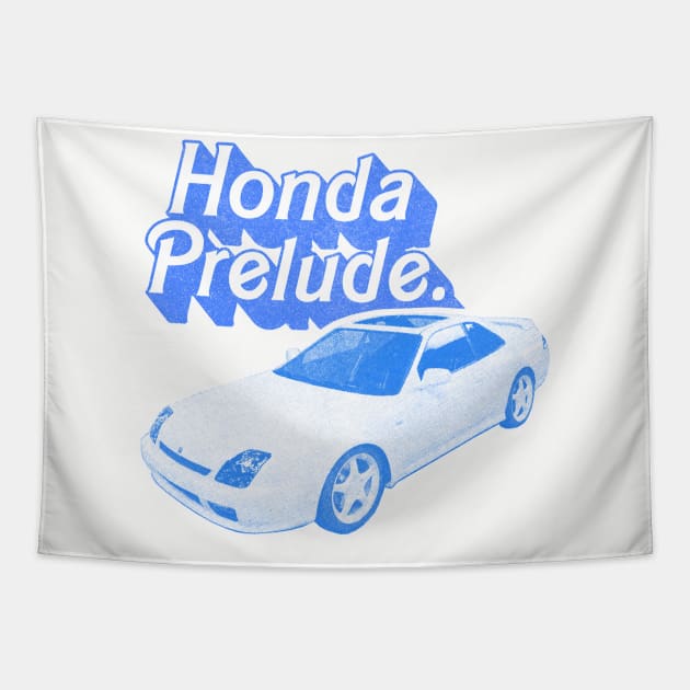 Honda Prelude (Blue) /// Original Retro Design Tapestry by DankFutura