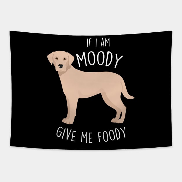 Labrador Retriever Dog Moody Foody Tapestry by Psitta