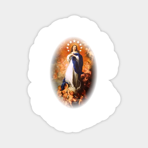 Nicaragua T-Shirt La Purisima Inmaculada Immaculate Heart Magnet by hispanicworld