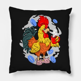 Coffee Rooster Pillow