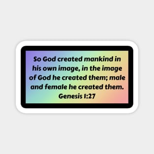 Bible Verse Genesis 1:27 Magnet