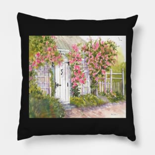 Cape Cod Chatham MA Rose Cottage Pillow