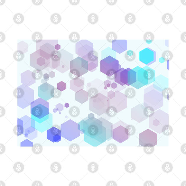 Abstract Purple-Blue Hexagon - Shape Pattern by DesignWood Atelier