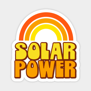 Retro Rainbow Solar Power Magnet