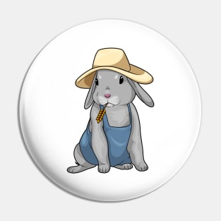 Rabbit Farmer Wheat Pin