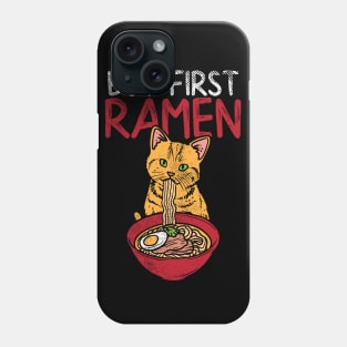 Cat Eating Ramen Phone Case