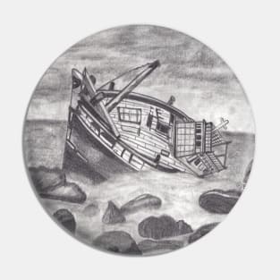 Sunken ship Pin