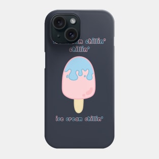 Aesthetic Freezing Ice Cream Logo Design Phone Case