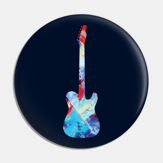 T-Style Electric Guitar Paint Texture Pin by nightsworthy