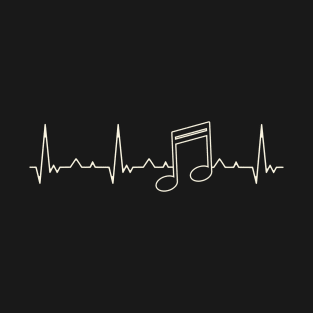 Music Note. Heart. Love. EKG. Pulse. Beat. T-Shirt