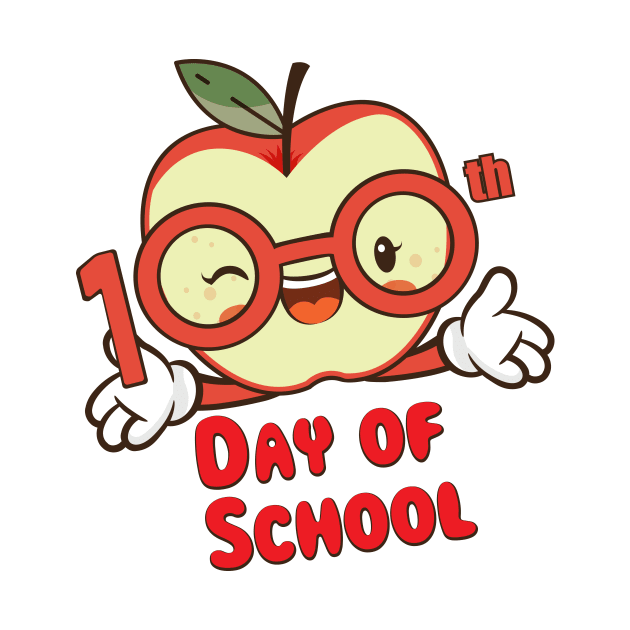 Cute Apple 100th Day Of School Funny Gifts by macshoptee