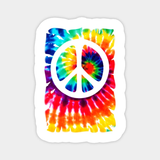 Cool Tees Peace Symbol Tie Dye Magnet by COOLTEESCLUB