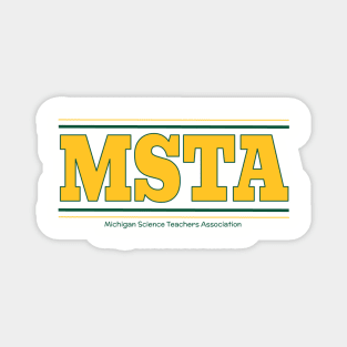 MSTA Old School Marquette Green/Yellow Magnet