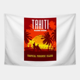 TAHITI Tropical Paradise Island Tapestry