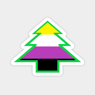 Non-Binary Pride: Christmas Tree Magnet