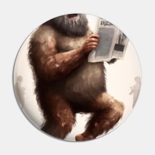 Bigfoot Enjoys Seeing His Name in Print Pin