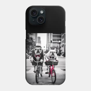 Bulldogs with Bicycles Phone Case