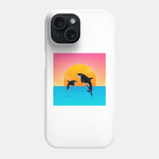 Pink Sunset Orca Phone Case