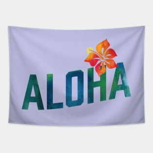 Aloha - Visit Hawaii Tropical Hibiscus Floral Tiedye Tapestry