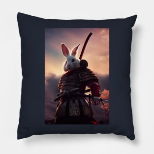 Rabbit Samurai Warrior Pillow