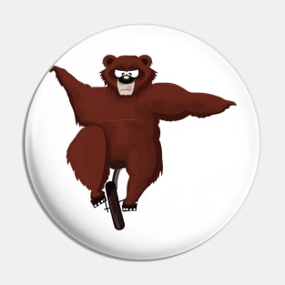 Bear on a unicycle Pin