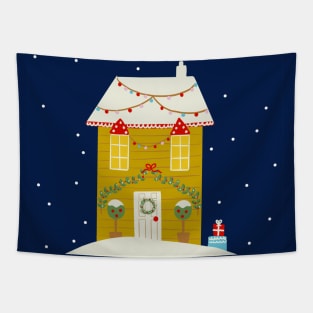 Christmas House Tapestry