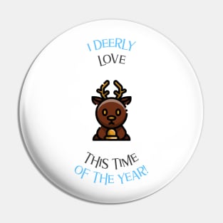 Deerly Love Christmas Pin