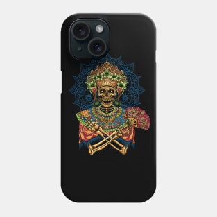 Balinese dancer skull Phone Case