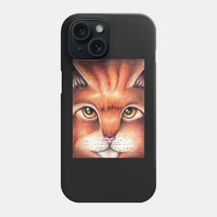 Orange and Brown Cat Phone Case