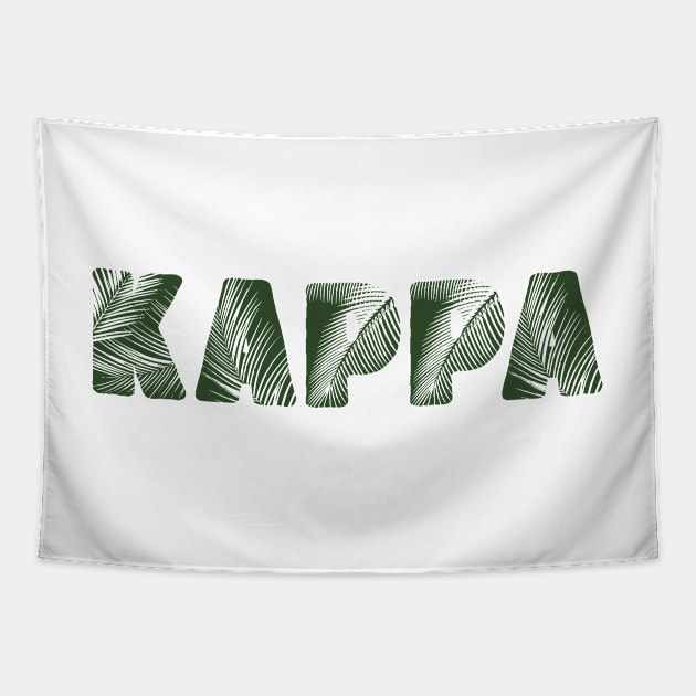 Kappa Leaf Letters Tapestry by Rosemogo