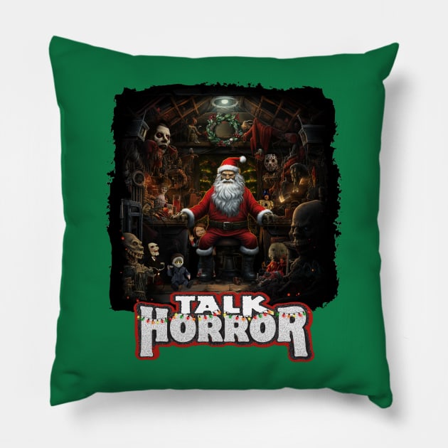 Santa's Workshop: Christmas 2023 Pillow by TalkHorror