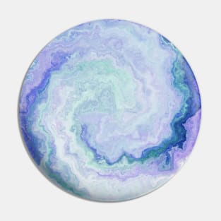 Ocean Wave Pastel Marble Watercolor Pin