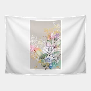 Magnolia Gold Flowers Celestes Studio© Tapestry