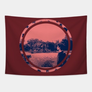 abstract landscape boy Tapestry