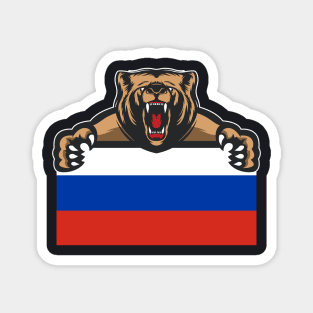 Russia Bear Flag Gift Magnet