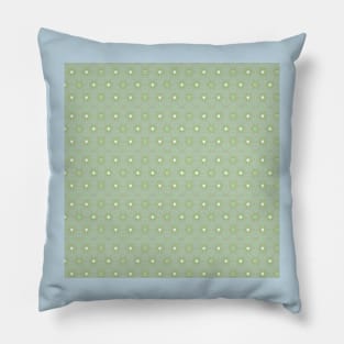GreenTile pattern with circles and stars Pillow