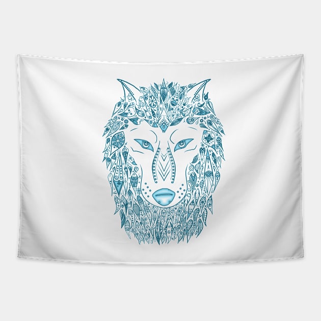 Blue Wolf Tapestry by Jkgaughan