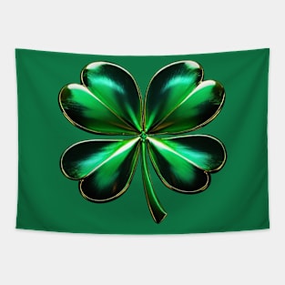 St Patrick’s Day Lucky Irish Shamrock or Four-Leaf Clover Tapestry