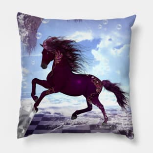 Wonderful fantasy horse on the beach Pillow