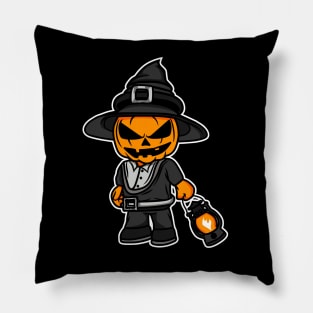 Jack O lantern Witch Pillow