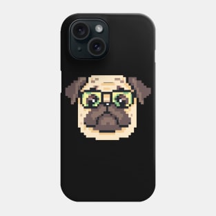 Mops Hipster Pixel Art Dog Lover Retro Phone Case