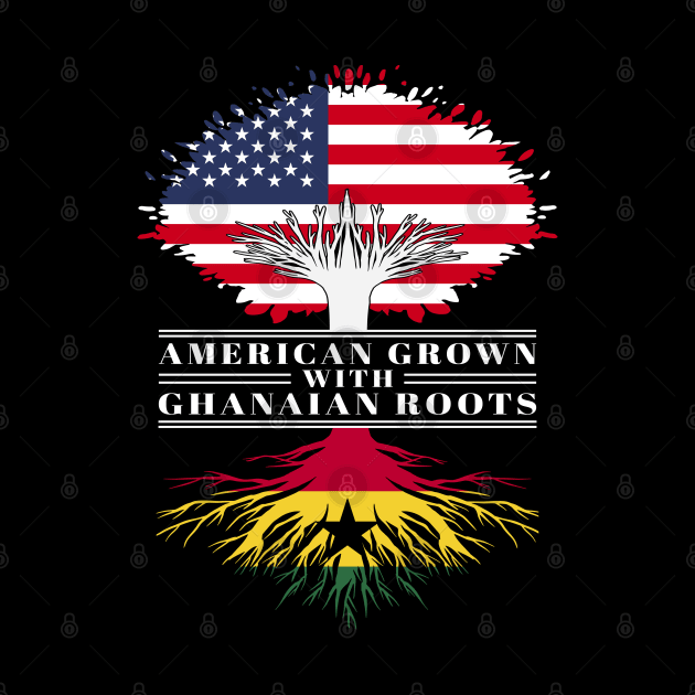 American Grown With Ghanaian Roots Us Ghana Flag Tree by BramCrye