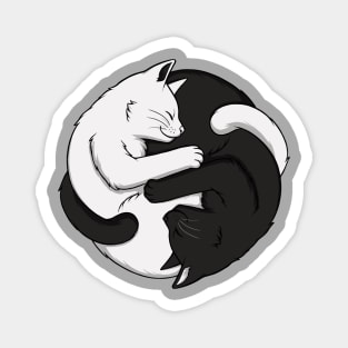 Yin Yang Cats Magnet