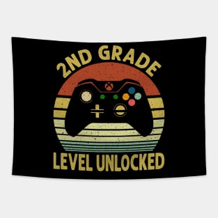 2nd Grade Level Unlocked First Day of School Video Gamer Tapestry