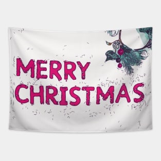 Fasbytes Xmas, Merry Christmas typography Tapestry