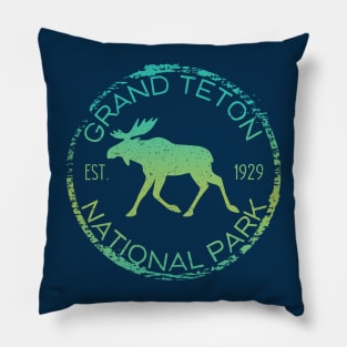 Grand Teton National Park Wyoming Moose Design Souvenir Pillow